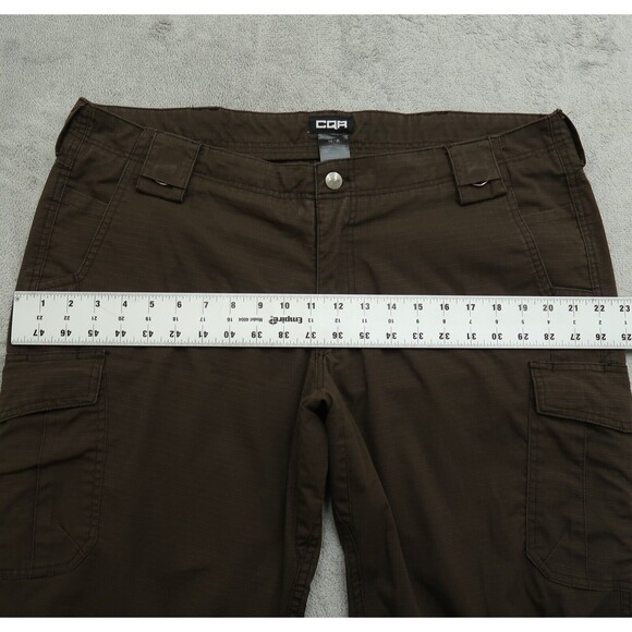 CQR Tactical Pants Women's Size 16R Brown Mid-Rise Cargo Straight 30" Inseam - Picture 5 of 15